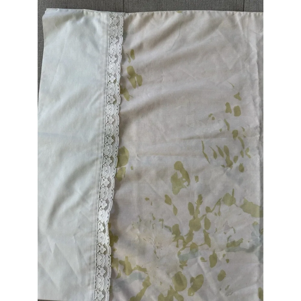 VTG Springmaid Pillowcases Fitted Sheet Floral Cottagecore Wondercale‎ Full Size